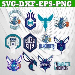 Bundle 12 Files Charlotte Hornets Basketball Team svg, Charlotte Hornets svg, NBA Teams Svg, NBA Svg, Png, Dxf, Eps, Ins