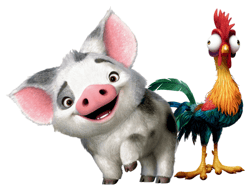 Pig & Chicken Png, Moana Png, Moana Princess Disney Png, Baby Moana Vector Design, Moana Holding Leaf, Digital download
