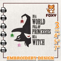 Witches Halloween Embroidery, Instant Download, Be A Witch Embroidery Machine Design, Horror Witch Embroidery File