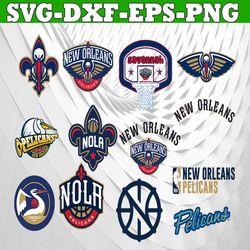 Bundle 26 Files New Orleans Pelicans Basketball Team svg, New Orleans Pelicans svg, NBA Teams Svg, NBA Svg, Png, Dxf, Ep