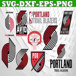 Bundle 10 Files Portland Trail Blazers Basketball Team svg, Portland Trail Blazers svg, NBA Teams Svg, NBA Svg, Png, Dxf