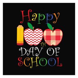 Happy 100 day of school SVG Files For Silhouette, Files For Cricut, SVG, DXF, EPS, PNG Instant Download