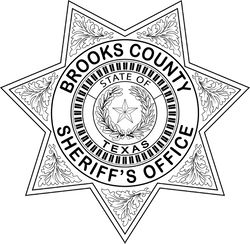 Brooks County Sheriffs office badge Texas vector file Black white vector outline or line art file