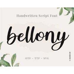 Script Font, Handwritten Font, Cursive Font, Script Font SVG, Cricut font, Calligraphy font, Wedding Font, Modern Bouncy