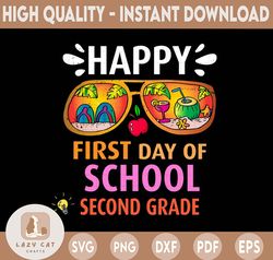 First day of School 2nd Grade Png, Happy first day of school, 1st day of Schoo shirt, Teacher shirt Png