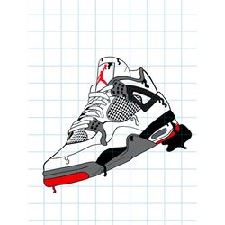 Jordans 4s Svg. Kicks. Sneakers Drip Cricut file. Tshirt design