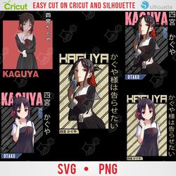 Kaguya Shinomya | Anime Bundle SVG Digital Download | Japanese SVG |Anime Silhouette SVG |Anime Character | Kawaii svg