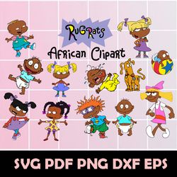 African Rugrats svg, African Rugrats Png, African Rugrats Clipart, African Rugrats Digital Clipart, African Rugrats Eps