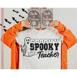 Spooky Teacher Svg Png, Teacher Halloween Party Svg, Scary School Supplies Svg Cut File for Cricut, Halloween Costume Sv