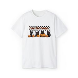 Spooky Black Cat Shirt, Halloween Shirt, Black Cat Shirt, Pumpkin Cat Shirt, Cat Mom Shirt, Spooky Cat Shirt