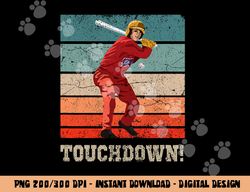 Funny Touchdown Swing Baseball Bat Football png, sublimation copy