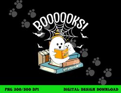 Booooks Ghost Read Books Halloween Funny  png,sublimation copy