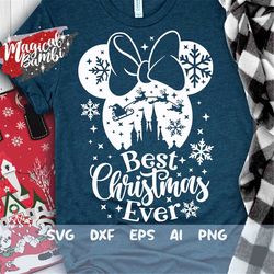 Best Christmas Ever SVG, Santa Reindeers SVG, Christmas Svg, Christmas Trip Svg, Magic Castle Svg, Snowflake Svg, Mouse