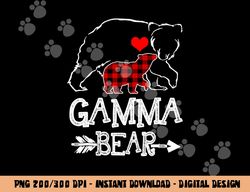 Gamma Bear Buffalo Plaid Christmas Family Pajama png, sublimation copy