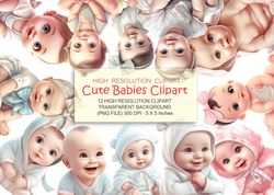 cute babies clipart png