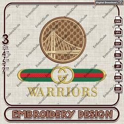 NBA Golden State Warriors Gucci Embroidery Design, NBA Embroidery Files, NBA Warriors Embroidery, Machine Embroider