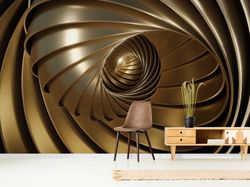 Removable Wallpaper Gold 3D Wall Design