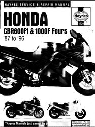 HONDA CBR 600F1 & 1000f  1987 to 1996 service repair MANUAL