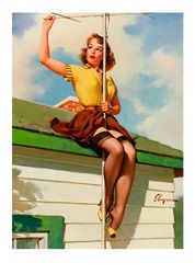 Vintage Pin Up Girl - Cross Stitch Pattern Counted Vintage PDF - 111-436