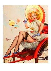Vintage Pin Up Girl - Cross Stitch Pattern Counted Vintage PDF - 111-438