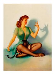 Vintage Pin Up Girl - Cross Stitch Pattern Counted Vintage PDF - 111-439