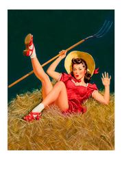 Vintage Pin Up Girl - Cross Stitch Pattern Counted Vintage PDF - 111-443