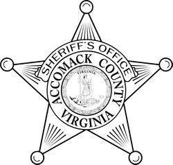 Accomack County VA Sheriff's Office Badge vector file Black white vector outline or line art file
