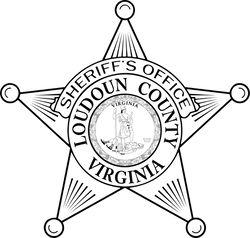 Loudoun County VA Sheriff's Office Badge vector file 2 Black white vector outline or line art file