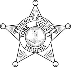 York County VA Sheriff's Office Badge vector file Black white vector outline or line art file