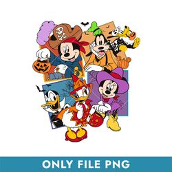 Mickey & Friends Halloween Png, Mickey Halloween Png, Disney Halloween Png, Halloween Png, Instant Download
