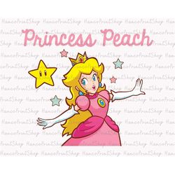 Retro Princess PNG, Peach Png, Princess Png, Magical Kingdom Png, Kids Gift Png, Princess Shirt Design, Princess Sublima
