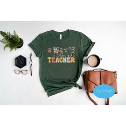 Floral Teacher Shirt, Back to School Teacher Shirt, Boho Teacher Tees, Back to School Shirt, First Day of School Teacher