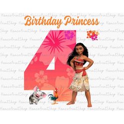 Birthday Princess Png, My 4th Birthday Png, Happy Birthday Png, Birthday Shirt Png, Birthday Sublimation Design, Gifts f