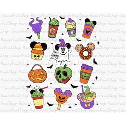 Mouse Halloween Snacks Doodle SVG, Happy Halloween Svg, Spooky Vibes Svg, Halloween Snacks Svg, Trick Or Treat Svg, Hall