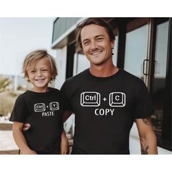 copy & paste shirt - father and baby shirts - daddy and daughter shirts - dad son shirt - new baby gift - new father gif