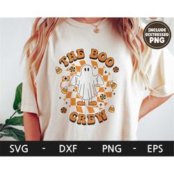 The Boo Crew svg, Halloween shirt, Spooky svg, Retro svg, Ghost, Candy, dxf, png, eps, svg files for cricut