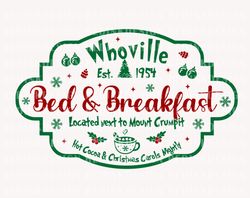 Bed And Breakfast Christmas Sign Svg, Christmas Movie Svg, F