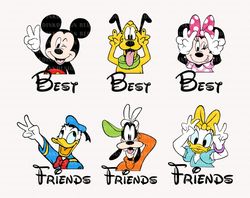Best Friends Svg, Mouse And Friends Svg, Friends Vacation Sv