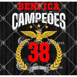 Benfica Campeao 38 Portugal Svg, S L Benfica Champions 2023 Svg