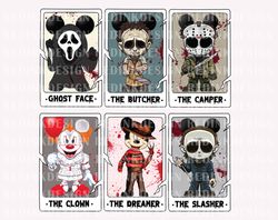 Bundle Halloween Horror Tarot Card Png, Horror Movie Killers