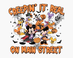 Creepin It Real On The Main Street SVG, Halloween Mouse And