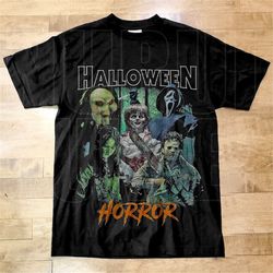 Vintage Style Halloween Horror T Shirt, Michael Myers, Jason Voorhees, freaddy krueger, Halloween Shirt, Horror Movie Sh