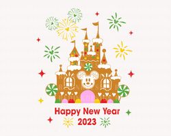 Gingerbread Castle Svg, Happy New Year 2023 Svg, Firework Mo
