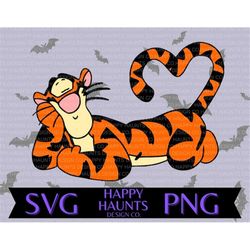 Tigger SVG, easy cut file for Cricut, Layered by colour