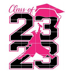 Class of 2023 Stacked Svg, 2023 Senior Jumpman Svg, Graduate Svg, Senior 2023 Svg