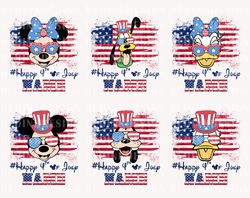 Happy 4th of July Png, Mouse And Friends Png, American Flag