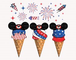 Happy 4th of July Png, Mouse Ice Cream Png, Fourth of July P