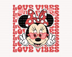 Love Vibes Svg, Love Mouse Girl Svg, Funny Valentines Day, M