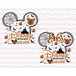 Better Place With Cousins SVG, Mouse Head Halloween Svg, Spooky Castle Svg, Spooky Vibes Svg, Halloween Svg, Halloween S