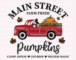 Main Street Farm Fresh Pumpkins SVG, Pumpkin Truck Svg, Happ
